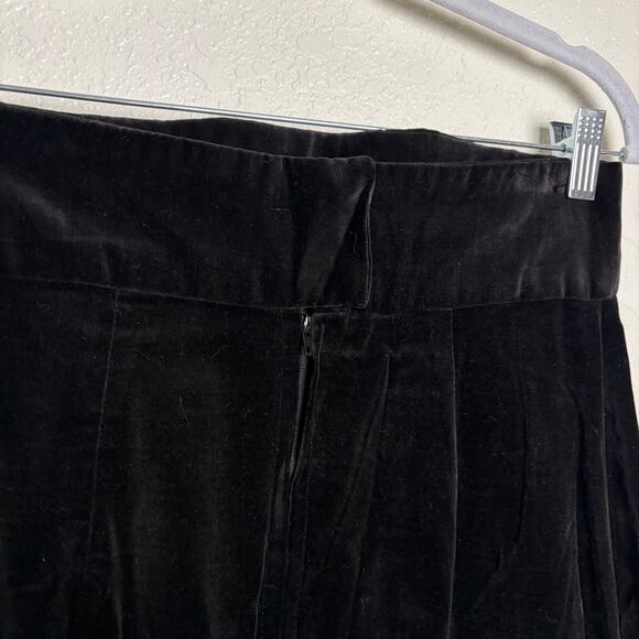 Vintage Black Velvet Maxi Skirt Floral Patchwork Gingham Women's Size 12 - Picture 5 of 7